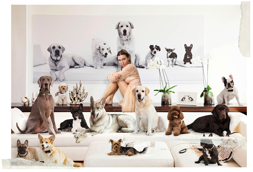 Elisabetta Franchi с собаками