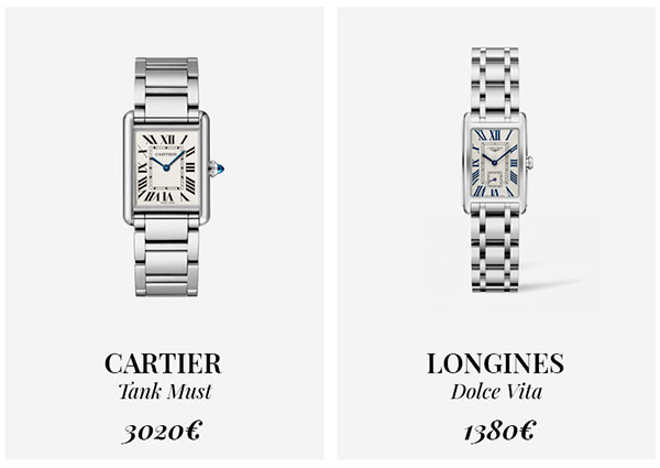 часы Cartier и Longines