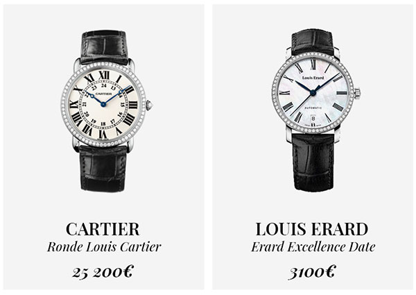 часы Cartier и Louis Erard