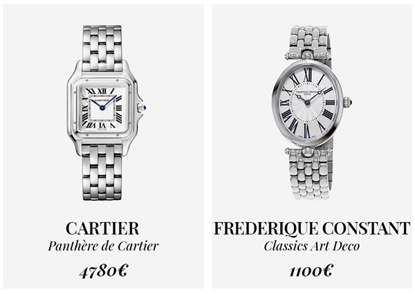 часы Cartier и Frederique Constant