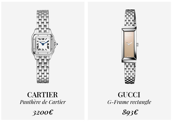 часы Cartier и Gucci
